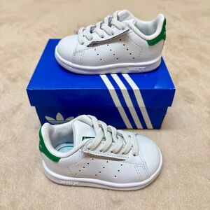 Kids Adidas Stan Smith Sneaker White and Green